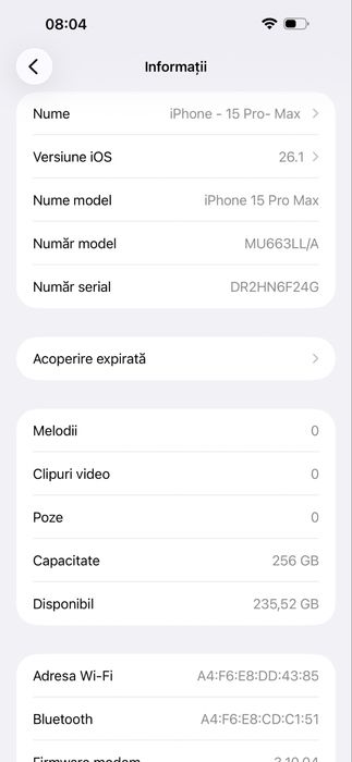 Iphone 15 Pro Max | 256 Gb | Black Titanium