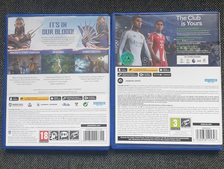 Диск на пс5 mk1 , fc26