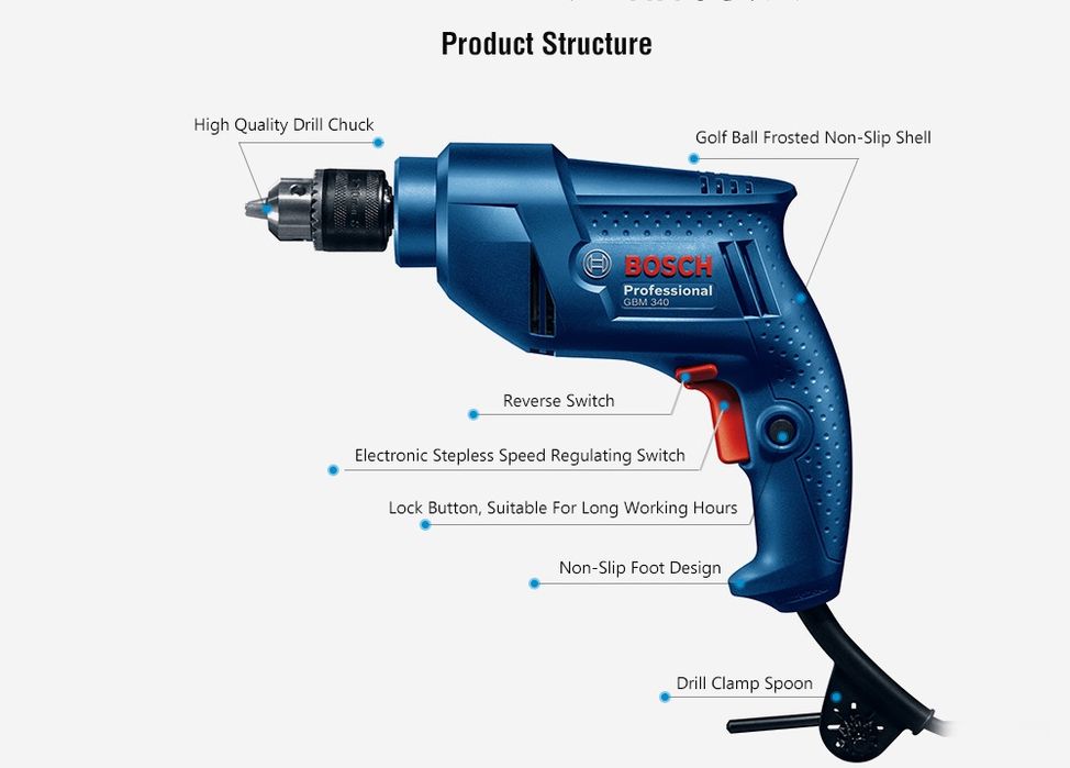 Дрель Bosch GBM 340 Professional
