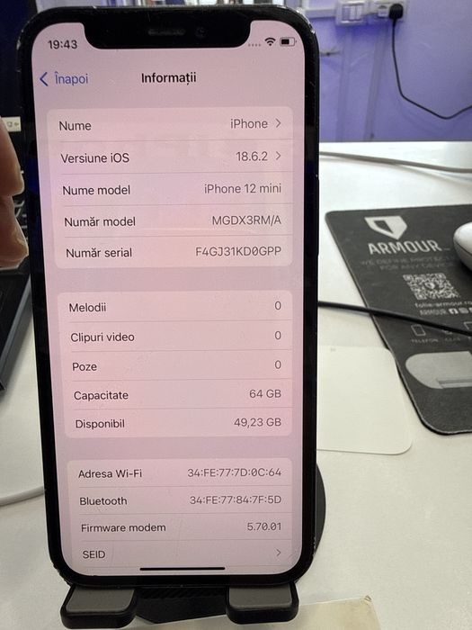 Iphone 12 mini 64Gb Full Box cu baterie 84%