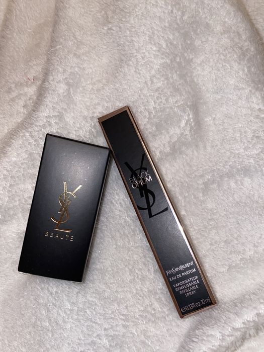 Set YSL Yves Saint Laurent eau de parfum Black Opium + perie pudra