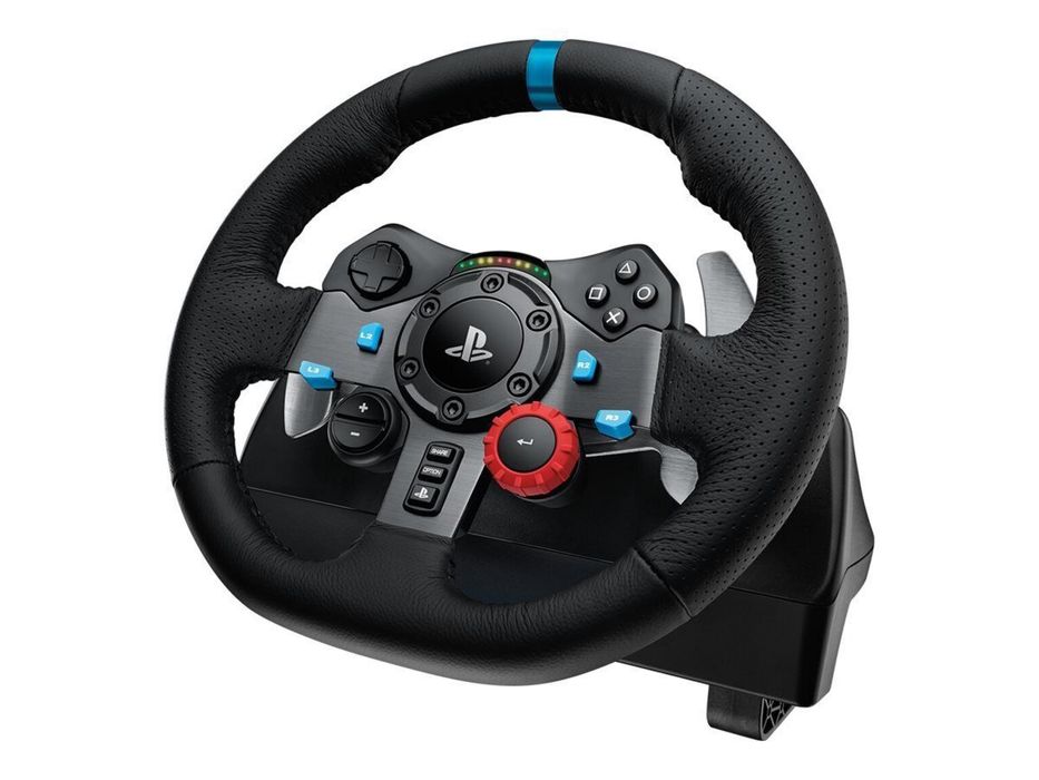 Logitech G29 игровой руль с педалями для реалистичных гонок.