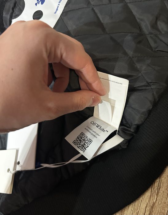 Jacheta Off White Varsity Bomber Jacket M