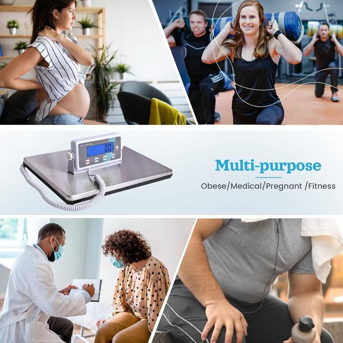Медицински кантар heninhill за телесно тегло 200 кг, с голям дисплей