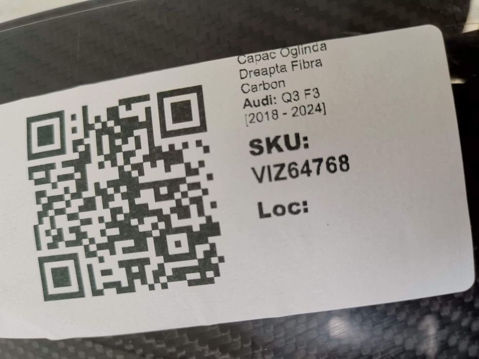 Capac Oglinda Dreapta Fibra Carbon Audi Q3 F3 2018 2019 2020 2021 2022