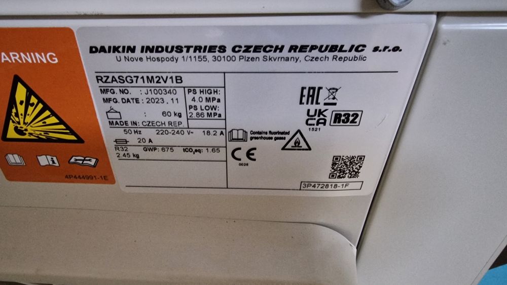 Daikin SkyAir 8kw RZASG71 FAA71 висок клас климатик 24ка нов с транспо