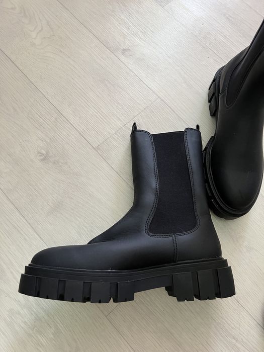 Сапоги черные новая челси ботинки