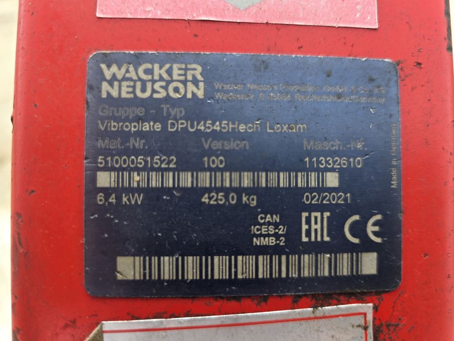 Placa vibranta Wacher Neuson