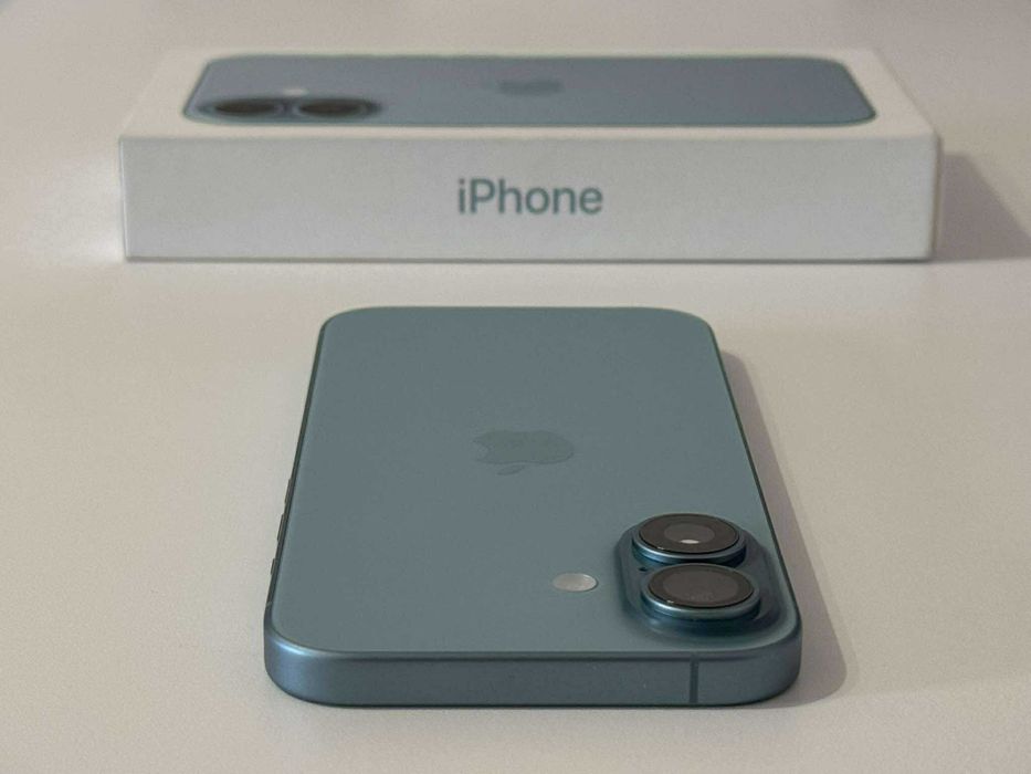 Бартер! Гаранция! iPhone 16 Teal (синьо-зелен) 100% Капацитет.