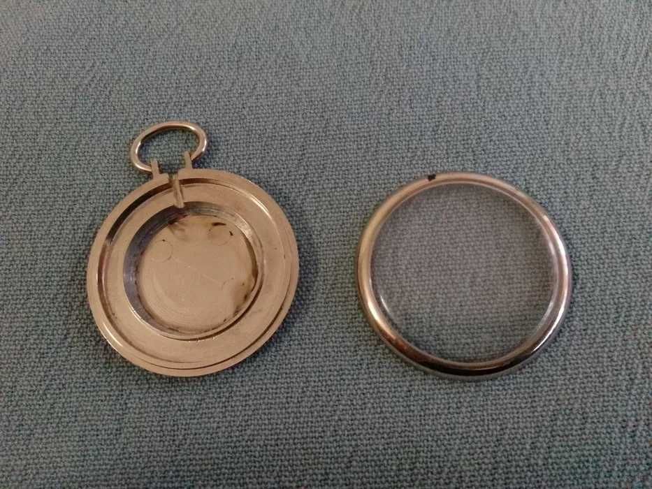 Сребриста каса за джобен часовник (27 mm)