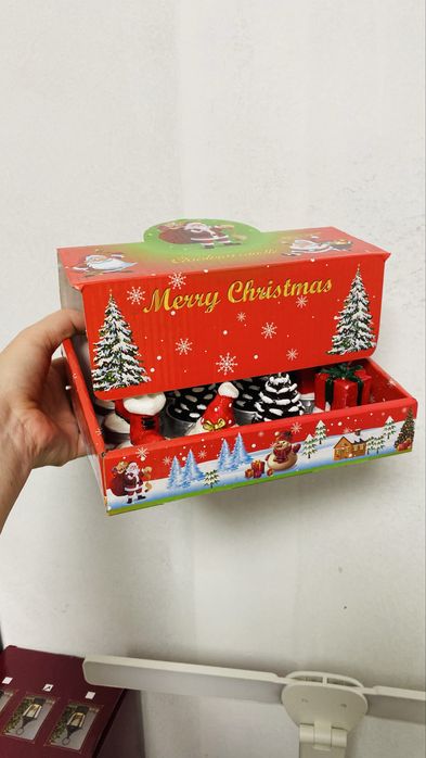 Набор мини свечей Merry Christmas