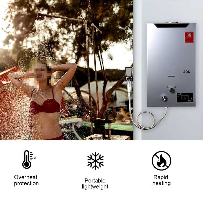 Най Мощния Проточен Газов бойлер 20л/м-40Kw  на Пропан Бутан