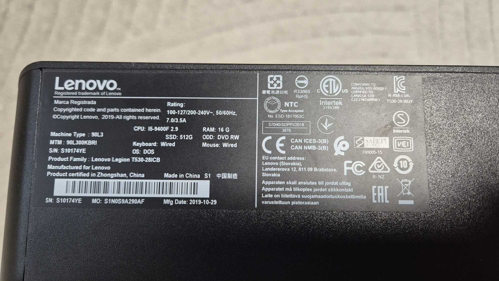 Desktop Gaming LENOVO Legion T530-28ICB