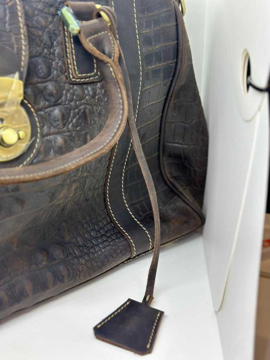 Servieta din Piele de Crocodil The Gorge & Red -A-