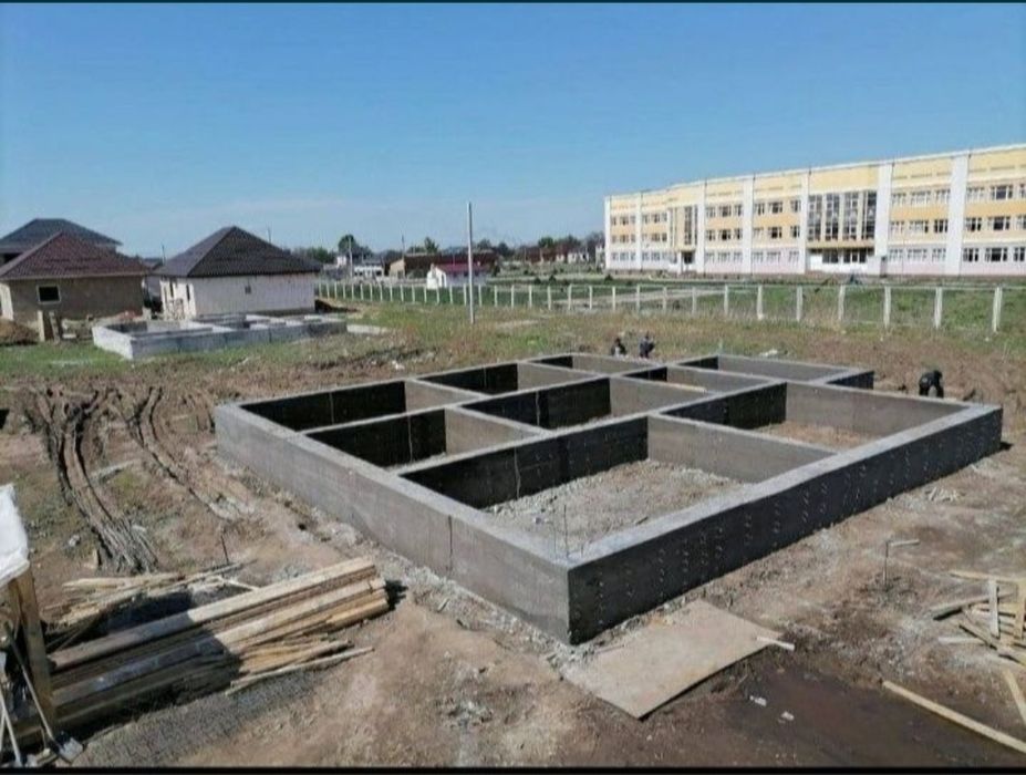 Заливка фундамент