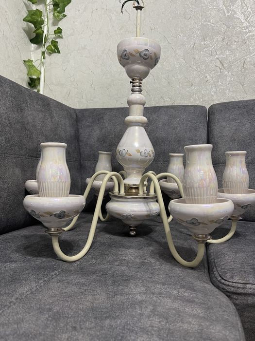 Люстра фарфоровая советская СССР