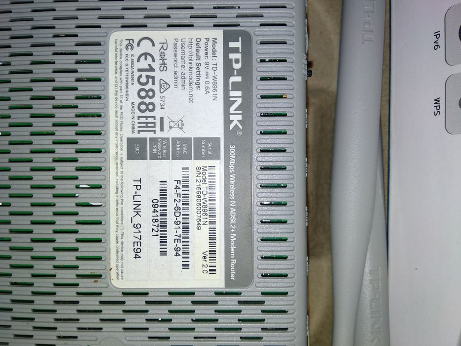 Модем N 300 Wi-Fi роутер  TD - W8960N