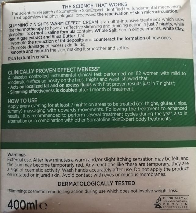 Somatoline SkinExpert - 7-нощен крем за отслабване със затоплящ ефект