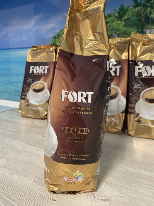 Cafea boabe, Fort, 100% Robusta, 1 kg (stoc 5 kg)