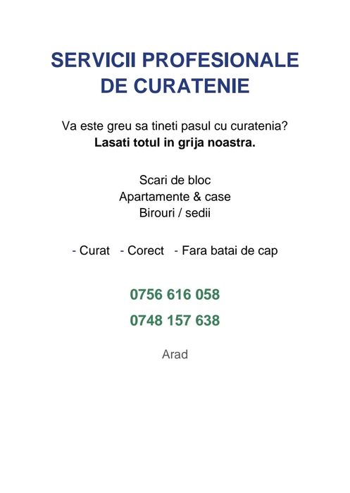 Servicii de curatenie