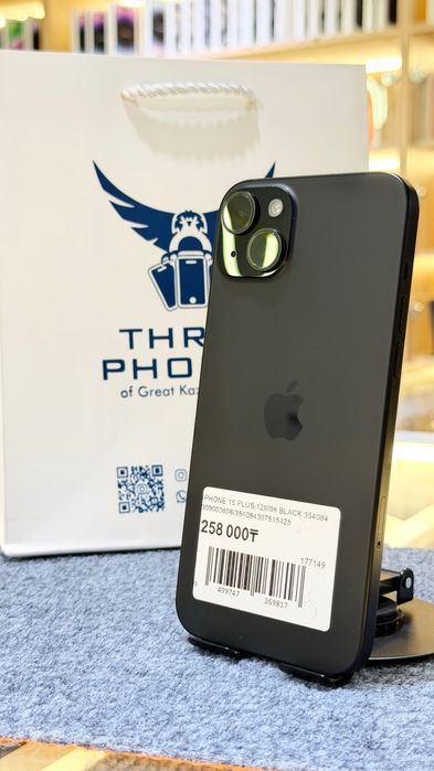 Iphone 15 plus 128gb 86% Black с гарантией, рассрочка 12-24 ай
