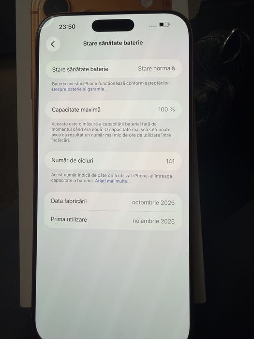 Oferta ! Iphone 17 Pro Max 256 gb ! Baterie 100% ! Culoare frumoasa Orange ! Full box !