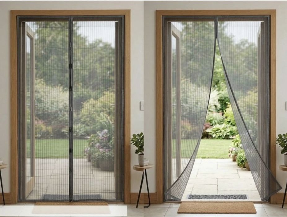 1+1 Gratuit Perdea magnetica de usa improtriva insectelor 210x100 cm