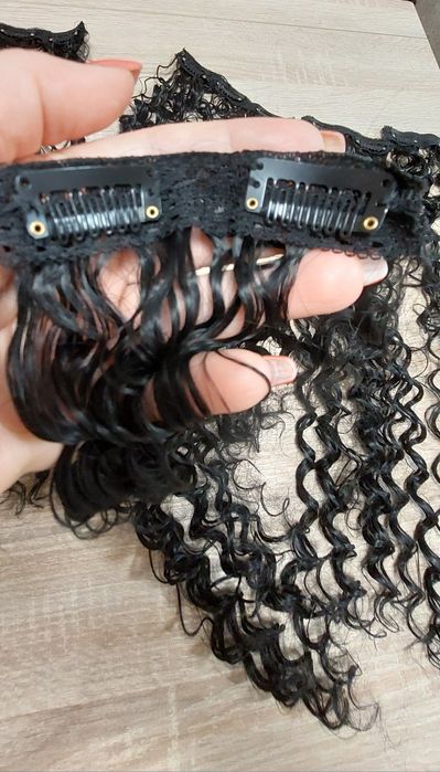 Екстеншън за черна къдрава коса