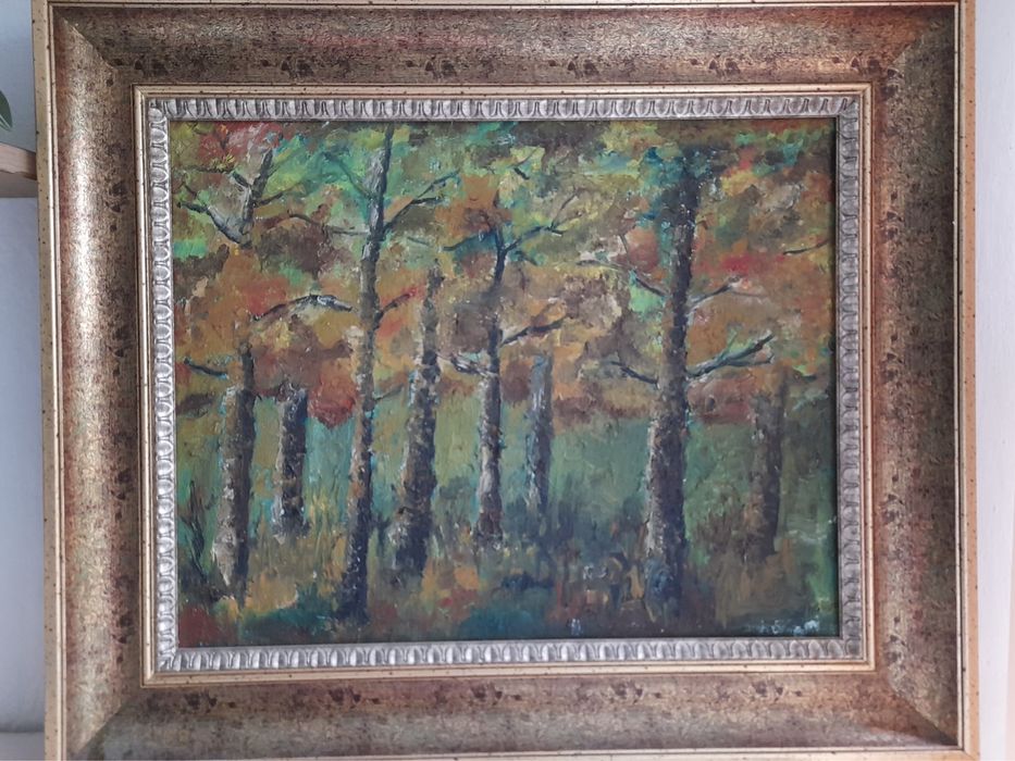 Tablou de colecție - Peisaj de toamnă, pictură în ulei pe pânză