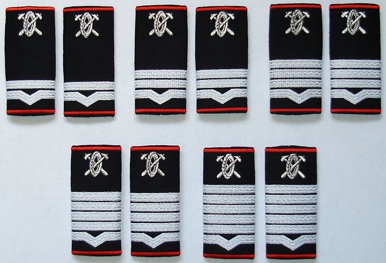 Grade brodate Pompieri, Jandarmi, SMURD