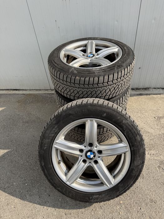 Jante Bmw 5x120 R17 cu anvelope iarna senzori   225/55/17 DOT 2124