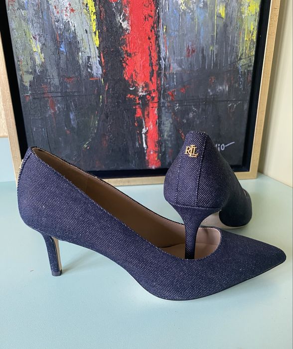Нови обувки Ralph Lauren Lanette Denim Pump— размер 6,5 B (US), UK 4, EUR 37
