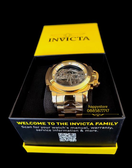 часовник INVICTA Coalition Forces Gold Skeleton Full metal automatic 5