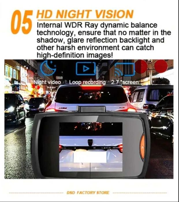 Camera Auto DVR, FHD 1080P, vedere nocturna, senzor miscare