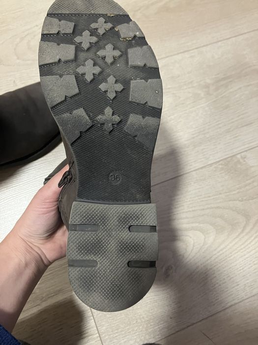 Евтини Боти в тъмно кафяво естествена кожа 36