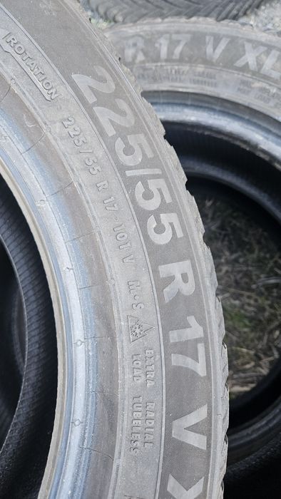 4бр като нови гуми 225 55 17 дот 24 семперит semperit