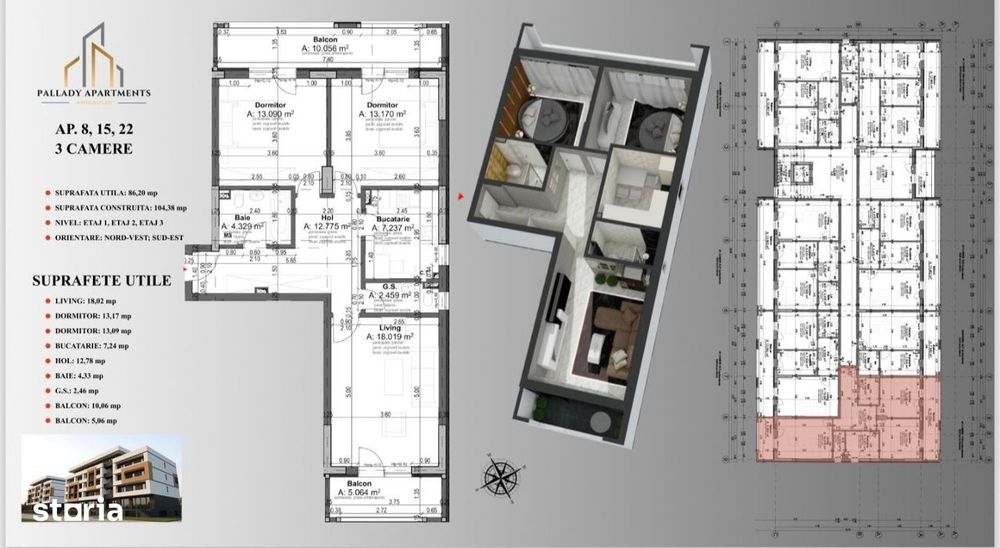 Ap. 3Cam. Bloc Premium P+4 / Scoala Brauner,Metrou N Teclu!