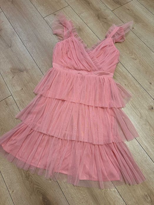 Официална светло розова рокля Maya Deluxe, размер S