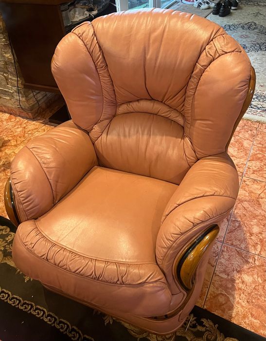 Комплект дивани естествена кожа