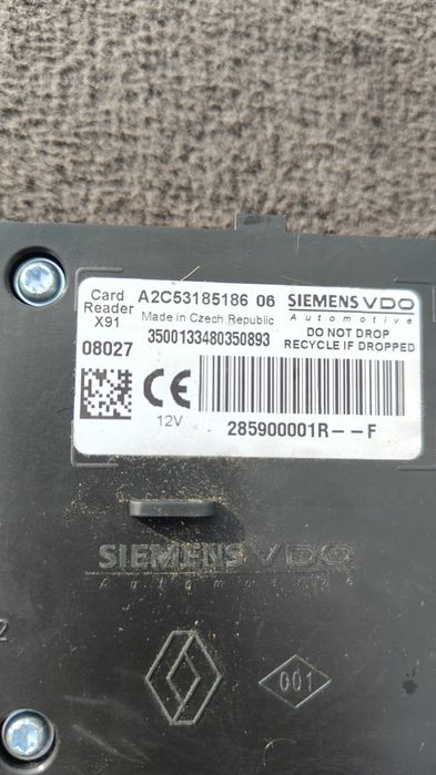 Cititor cartela Renault Laguna 3 Megane 3 scenic 3 A2C53185186