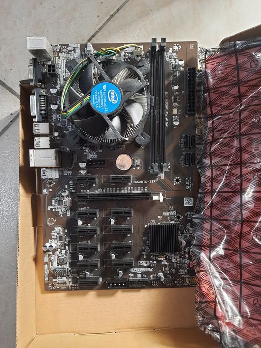Placa de baza B250-BTC mining 12 PCI-E + Procesor si cooler