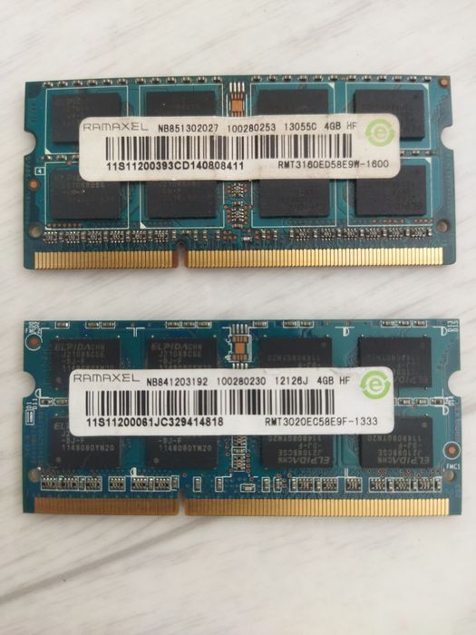 Озу на ноут 4+4gb