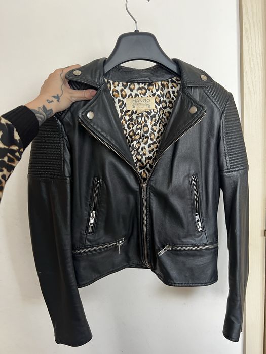 Естествена кожа яке на Зара