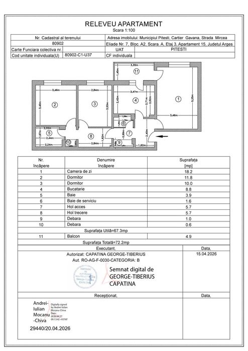Apartament 3 camere Gavana 3