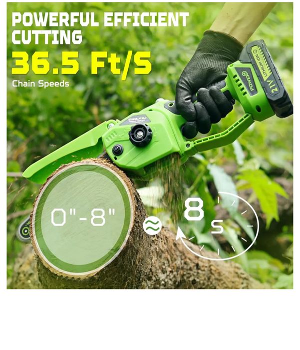 CQWLKEJ Mini ferăstrău, drujba cu lanț fără fir de 8 inchi Nou