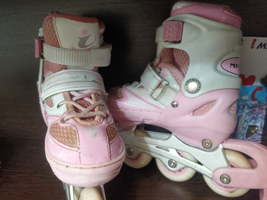 Ролики детские розовые
