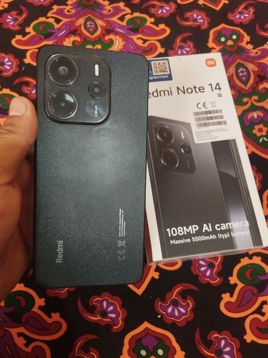 Redmi Note 14 Qora 8+8/128 gb lisi