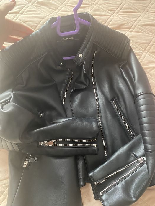 Кожанная куртка zara