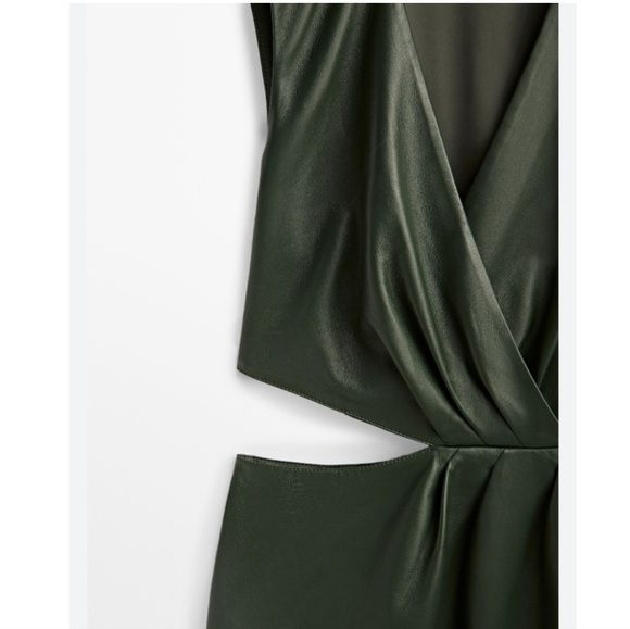 Rochie din piele Massimo Dutti limited edition