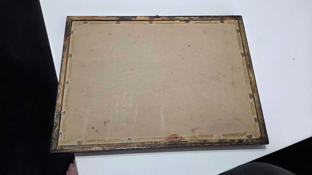 Litografie vintage cu motiv rural